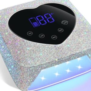 heart themed 72w wireless uv led nail dryer with touch screen