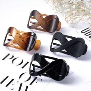 elegant geometric hair claw clip seamless plastic duckbill for women