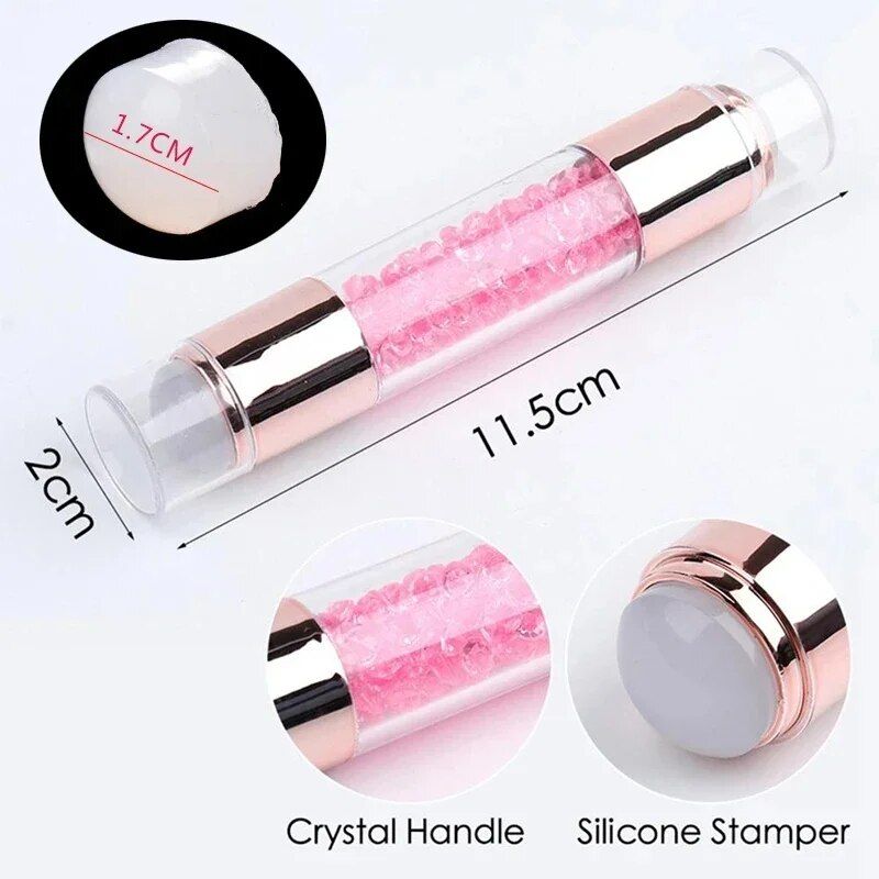crystal double sided nail stamper & art stencil kit