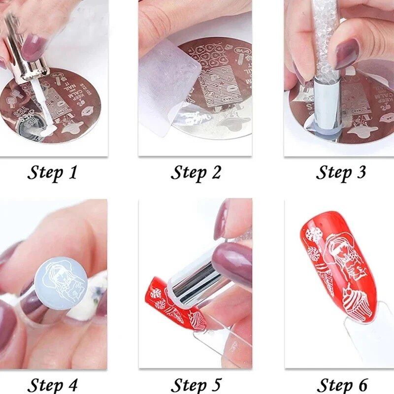 crystal double sided nail stamper & art stencil kit