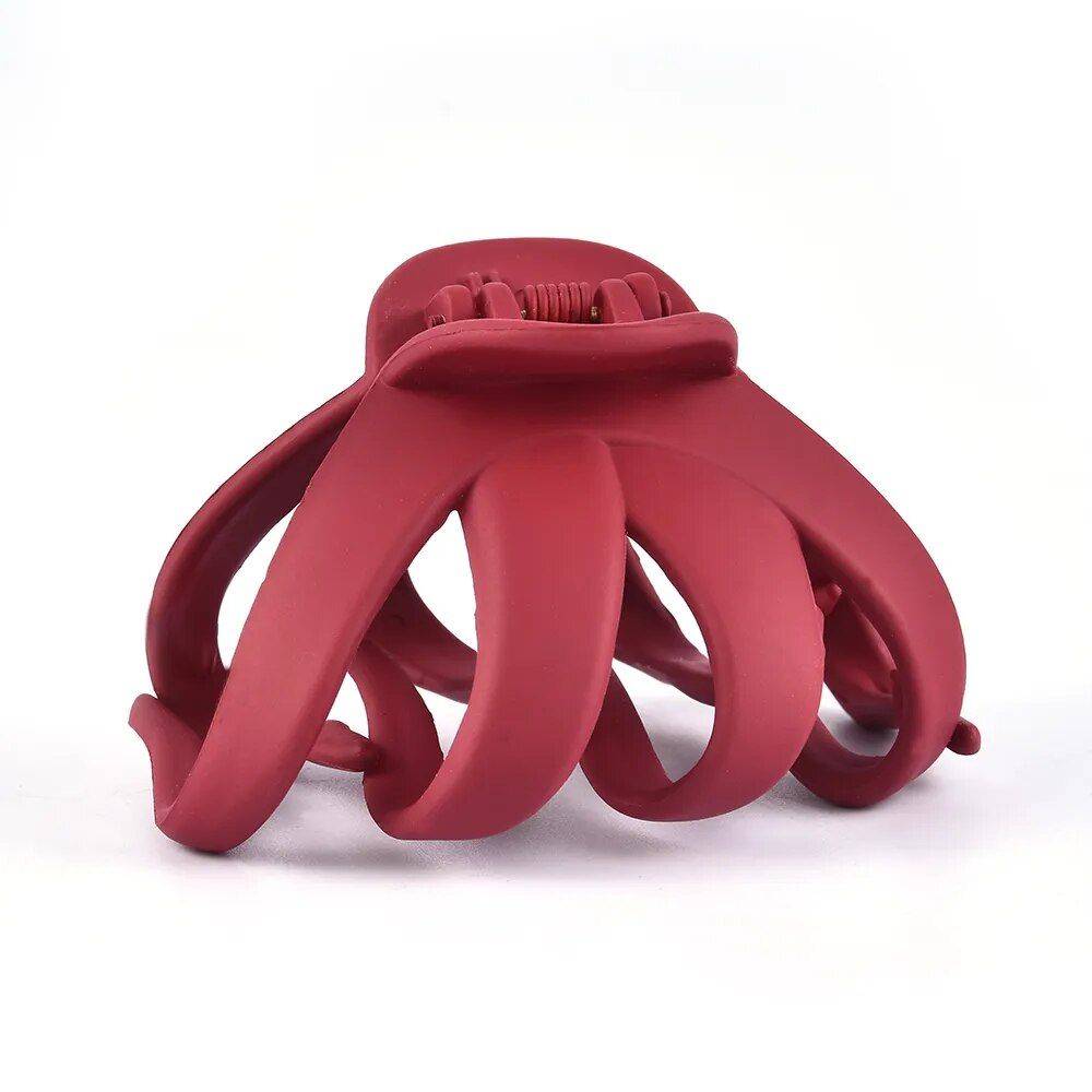 fashionable geometric moon shaped hair claw clip for women large, solid color, versatile hair accessory