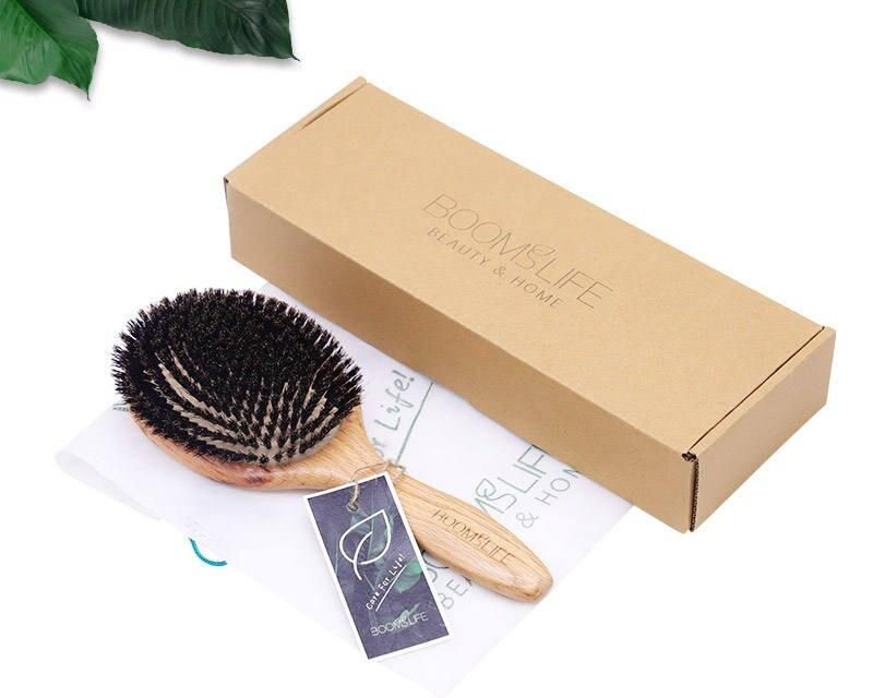 boar bristle and bamboo hairbrush professional salon quality detangler and styler