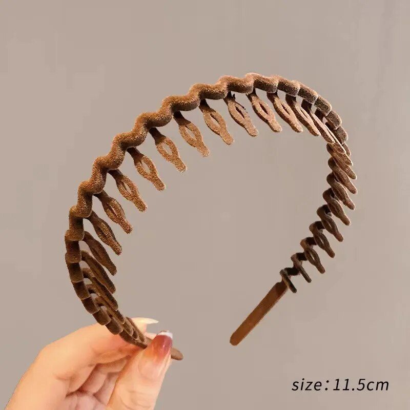 velvet winter hairband anti slip, fashion flocking headwear for women