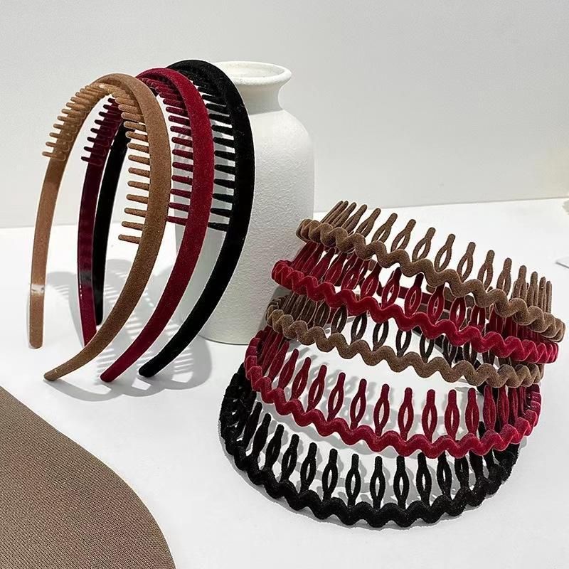 velvet winter hairband anti slip, fashion flocking headwear for women