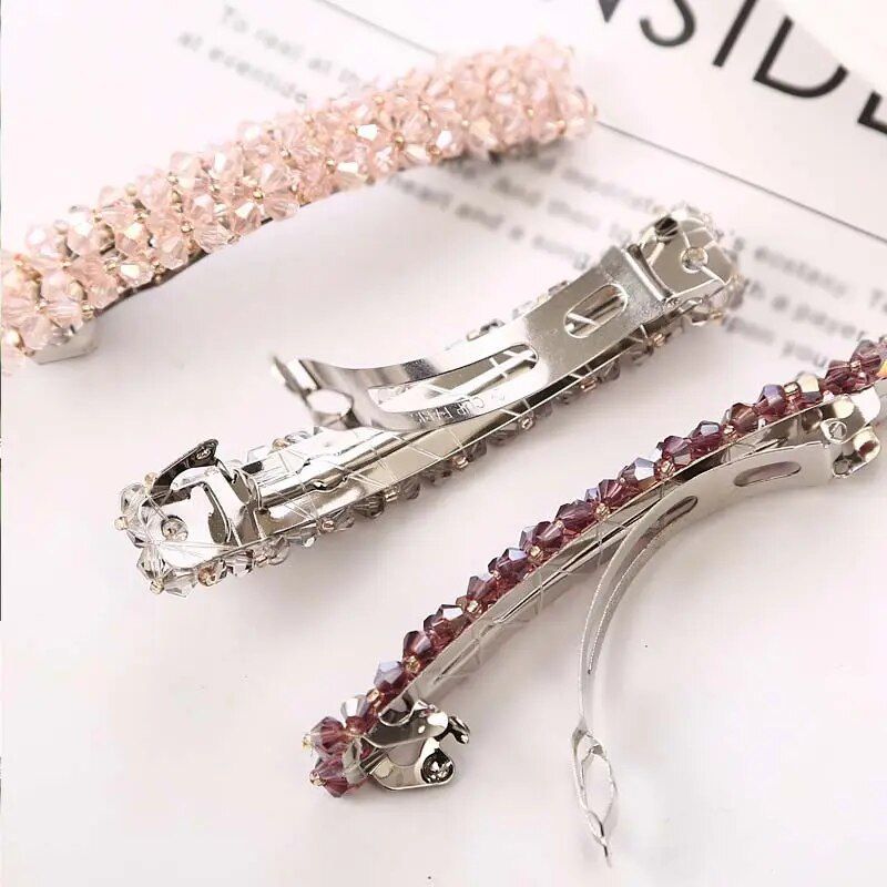 elegant crystal rhinestone hairpins fashion hair barrettes for women and girls