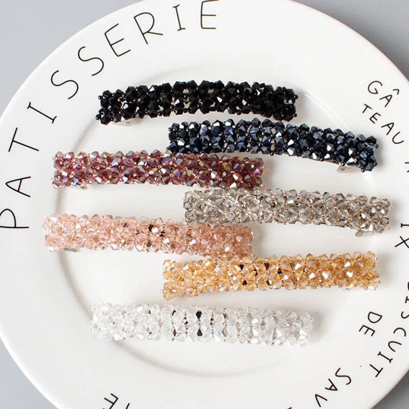 elegant crystal rhinestone hairpins fashion hair barrettes for women and girls