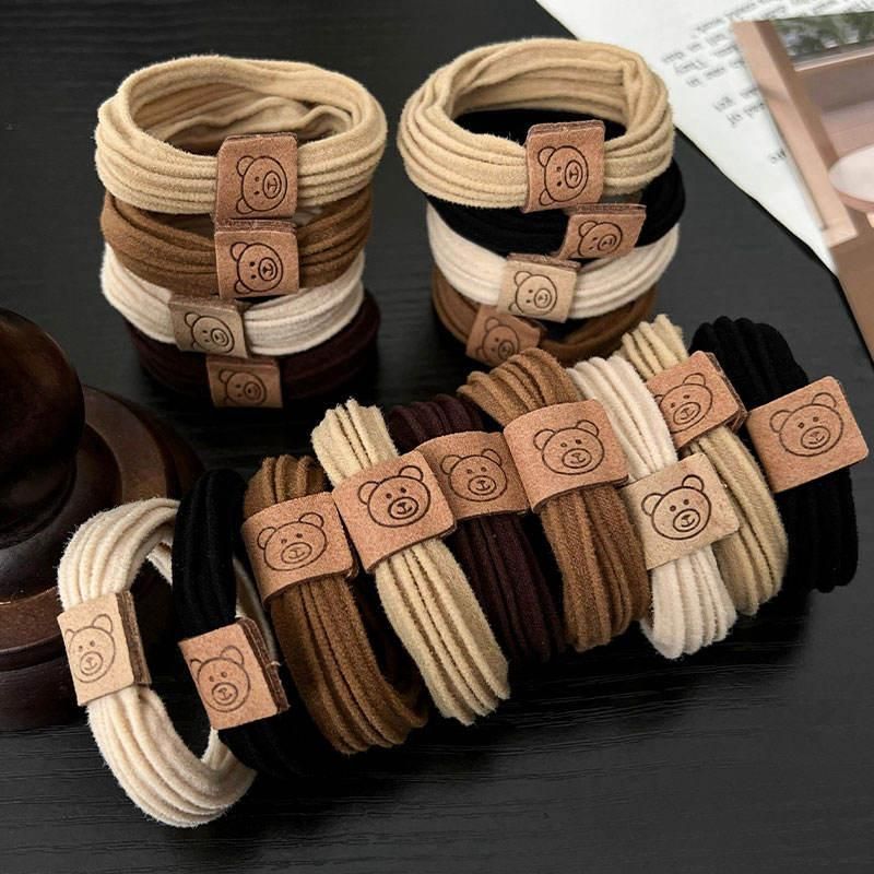 chic elastic hair bands for women 5pcs fashionable scrunchie set for all seasons