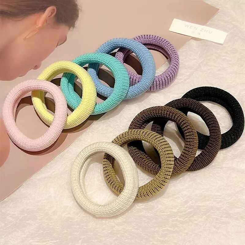 chic elastic hair bands for women 5pcs fashionable scrunchie set for all seasons