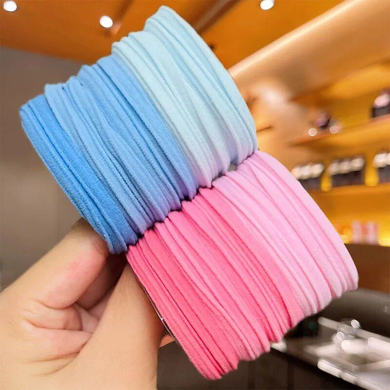 chic elastic hair bands for women 5pcs fashionable scrunchie set for all seasons