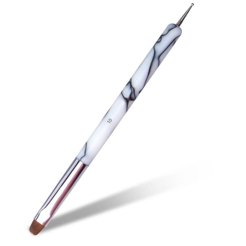dual end nail art brush & dotting tool for acrylic & gel manicure