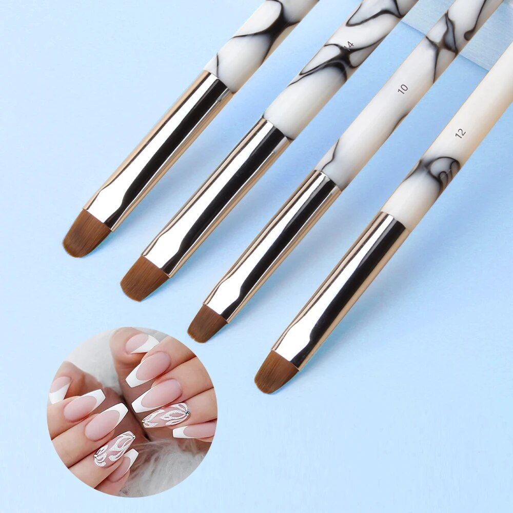 dual end nail art brush & dotting tool for acrylic & gel manicure