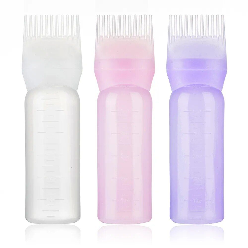 120ml versatile hair dye applicator bottle with comb dispenser salon quality, multicolor, eco friendly