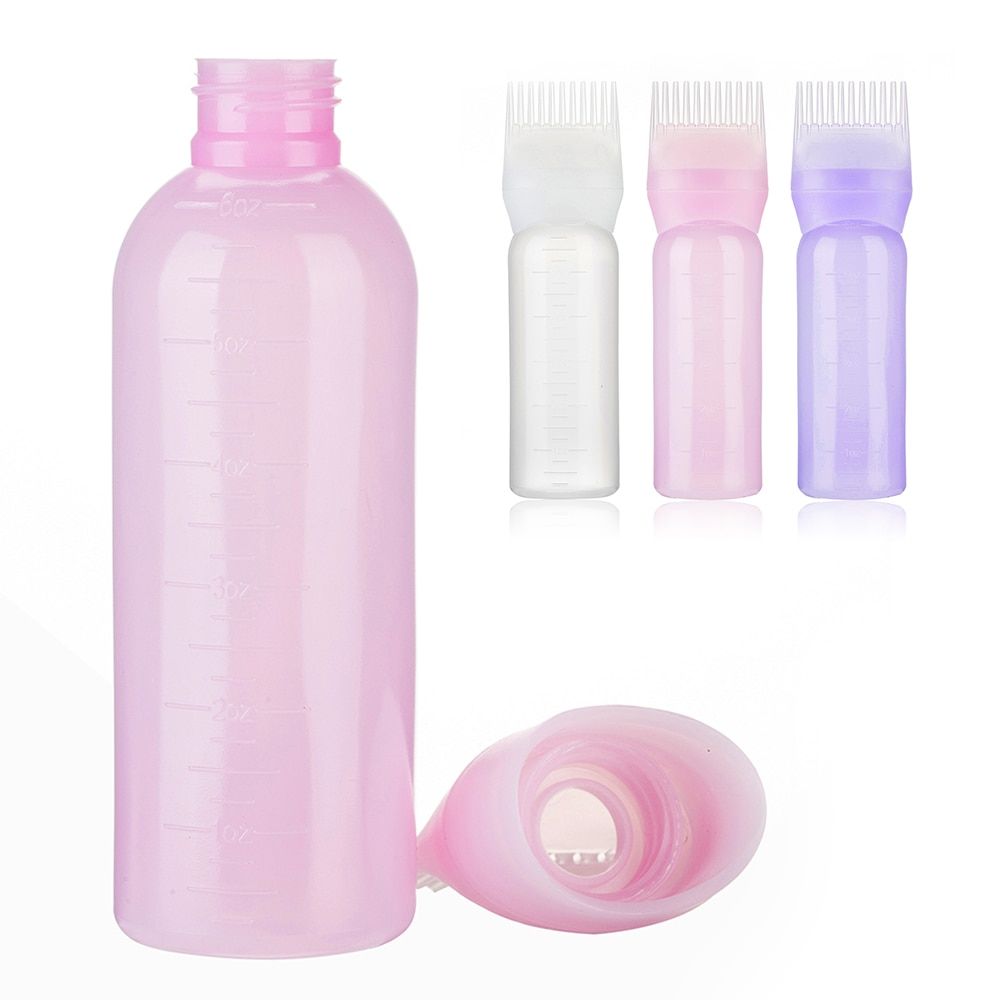 120ml versatile hair dye applicator bottle with comb dispenser salon quality, multicolor, eco friendly