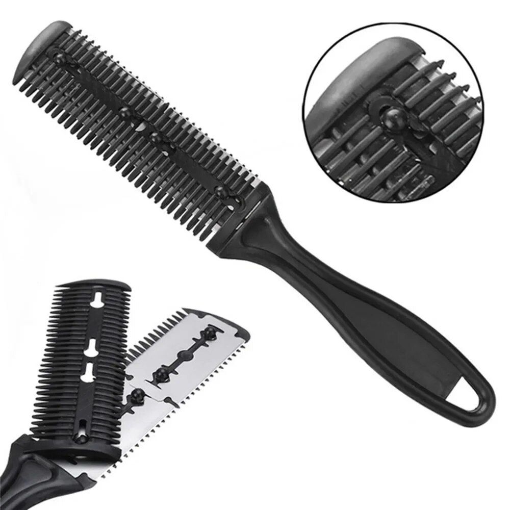 multi functional razor haircut comb portable hair styling & thinning tool