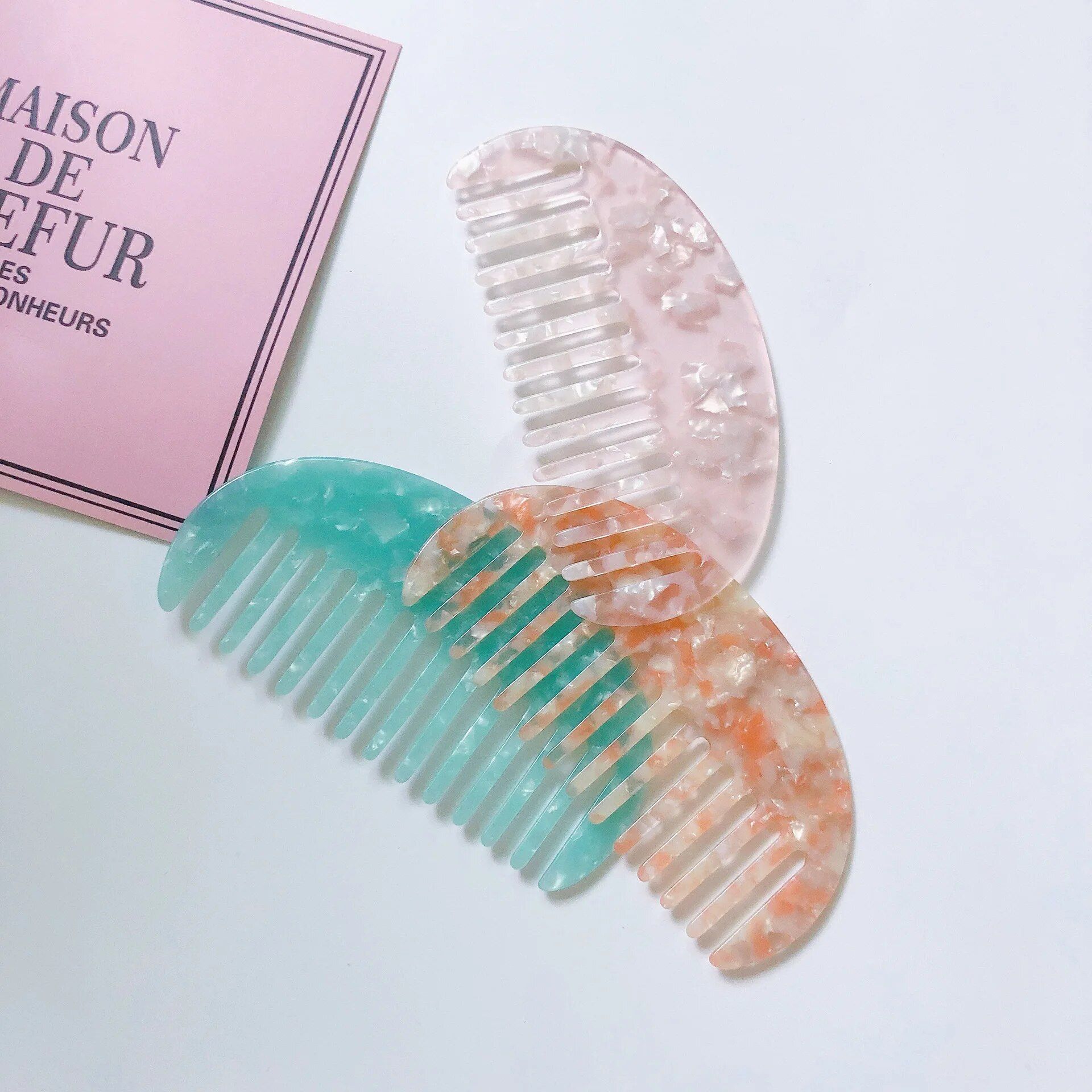 colorful anti static massage hair comb perfect for travel and salon styling
