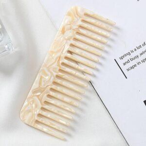 korean inspired colorful acetate wide tooth hair comb