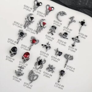gothic elegance nail art charms