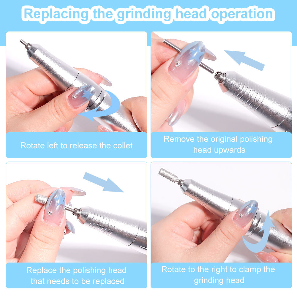 professional high speed rechargeable nail drill machine with lcd screen