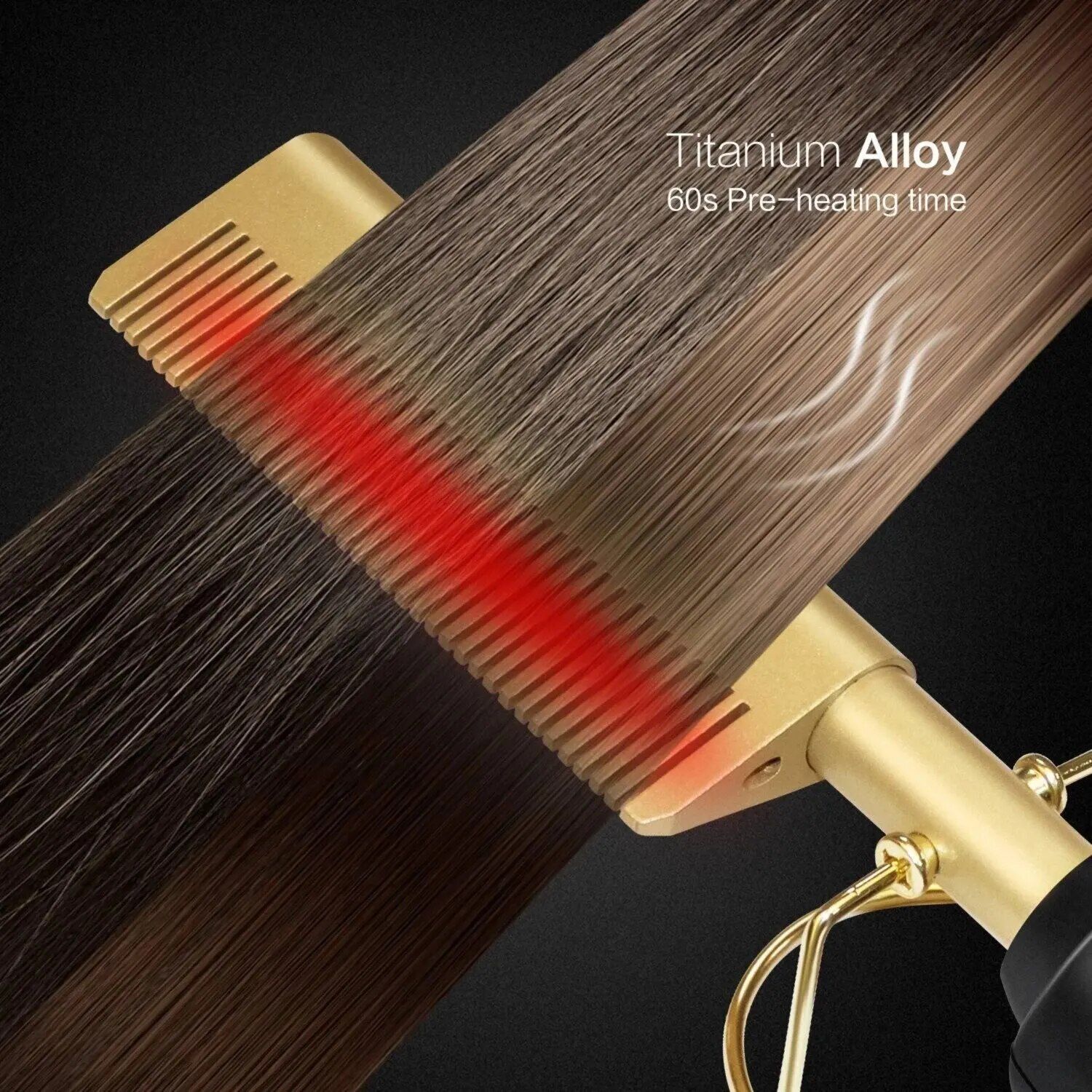 electric tourmaline ceramic curling & haircutting comb