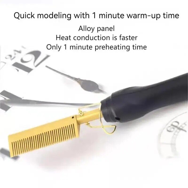electric tourmaline ceramic curling & haircutting comb