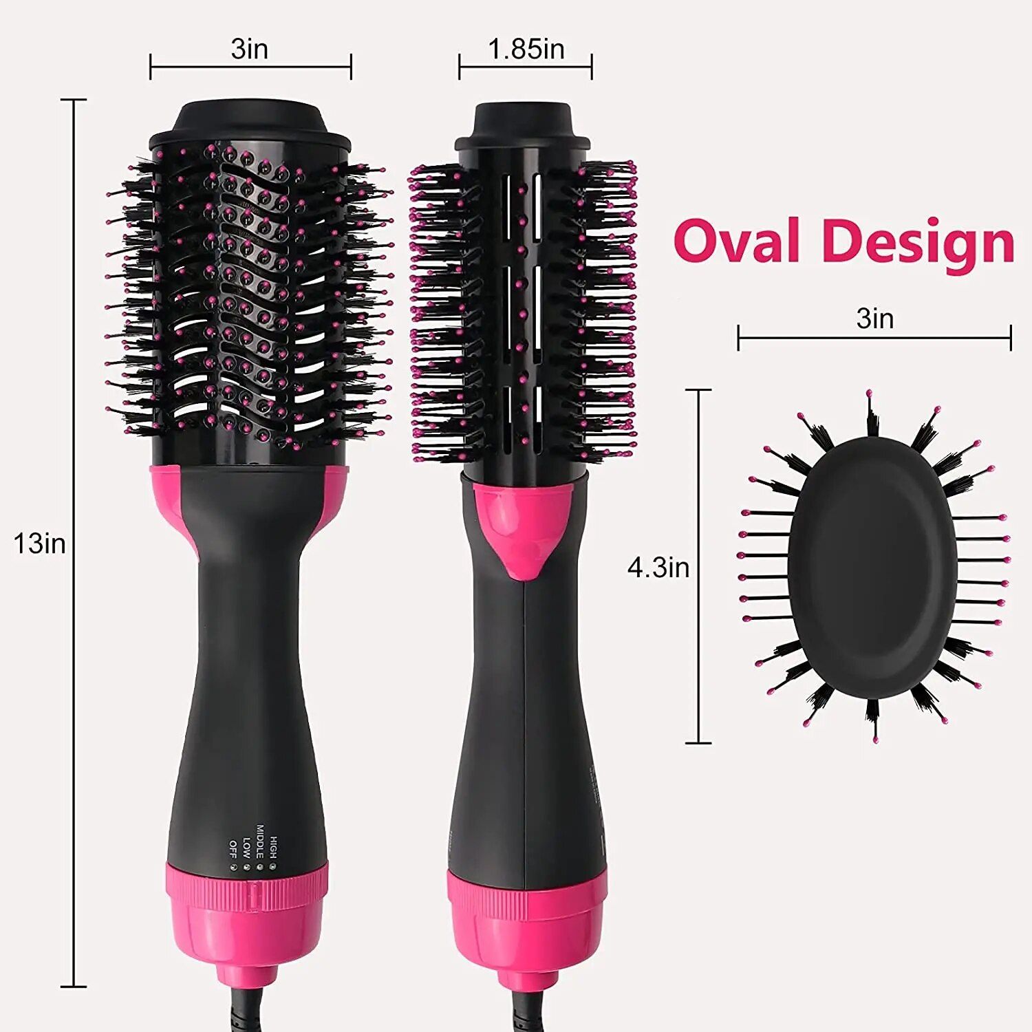 5 in 1 ionic hair dryer brush: dry, style & volumize in one step