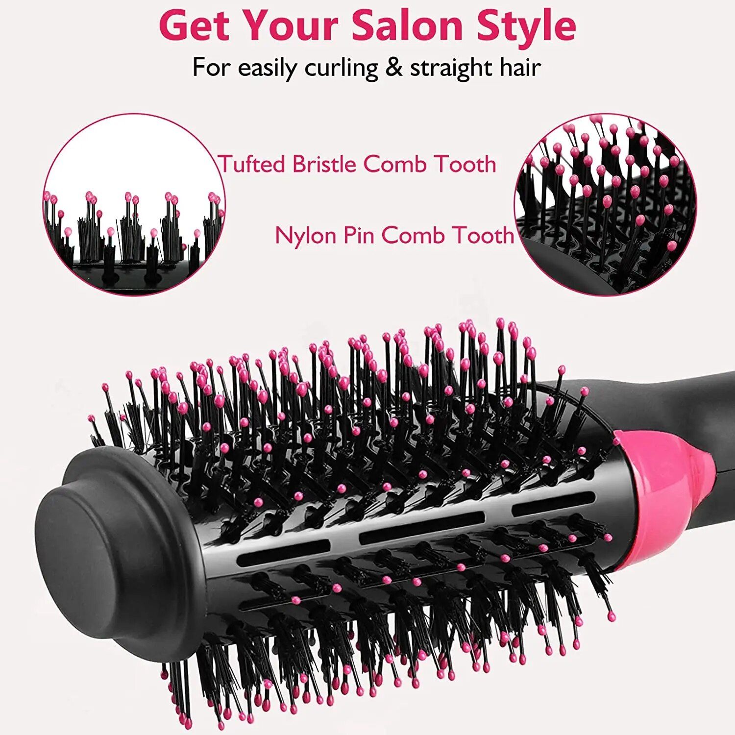 5 in 1 ionic hair dryer brush: dry, style & volumize in one step